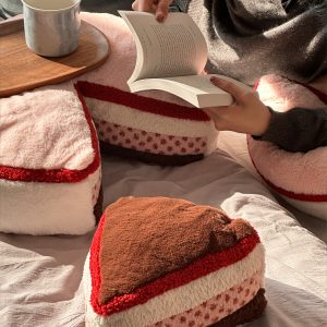 Creative Cake Cut Pillow Cushion for Sofa - Cute Living Room Decor, Unique Birthday Gift