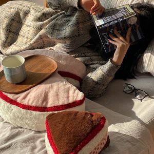 Creative Cake Cut Pillow Cushion for Sofa - Cute Living Room Decor, Unique Birthday Gift