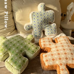 Creative Large Puzzle Pillow - Cute Lumbar Sofa Cushion for Home Decor, Perfect Birthday Gift