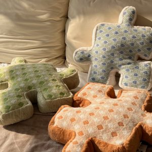 Creative Large Puzzle Pillow - Cute Lumbar Sofa Cushion for Home Decor, Perfect Birthday Gift