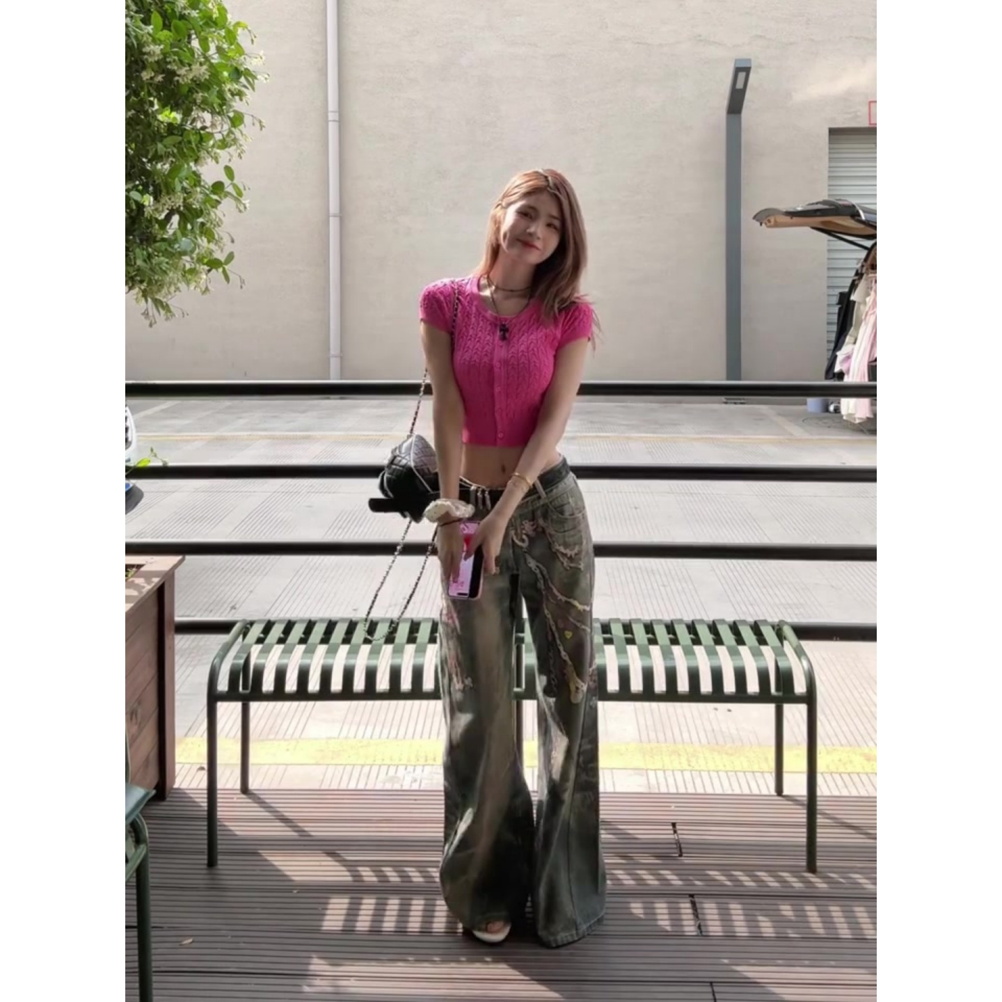 Cropped Red Short-Sleeve Knitted Cardigan for Summer - Slim-Fit Midriff Baring Top for Petite Figures, Sexy Y2K Style