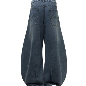 Curved Blade Wide-Leg Jeans - 2025 New Style, Popular Trendy Machete Pants for a Chic Y2K Look