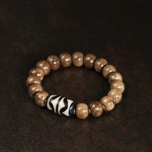 Curved Tail Flower Ethnic Style Retro Beads Bracelet, Trendy Cultural Wristband for Men and Women, Perfect for Boho and Festival Looks