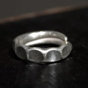 Curved Tail Flower Handmade Silver Ring - Vintage Ethnic Artistic Design for Men and Women, Perfect for Boho and Y2K Styles