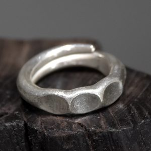 Curved Tail Flower Handmade Silver Ring - Vintage Ethnic Artistic Design for Men and Women, Perfect for Boho and Y2K Styles