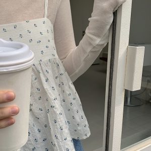 Cute Cherry Pattern Camisole with Strap Design - Fitted Corset Style, Korean Fashion, Y2K Inspired Top