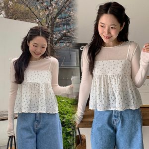 Cute Cherry Pattern Camisole with Strap Design - Fitted Corset Style, Korean Fashion, Y2K Inspired Top