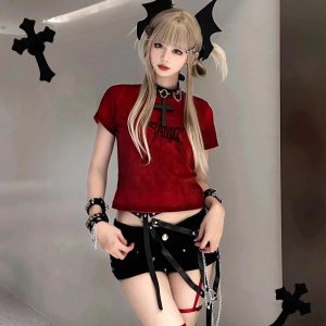 Dark Ins Demon Hairpin - Lulu Queen Bat Headband Side Clip for Sweet Cool Lolita Style - Halloween Hair Accessory