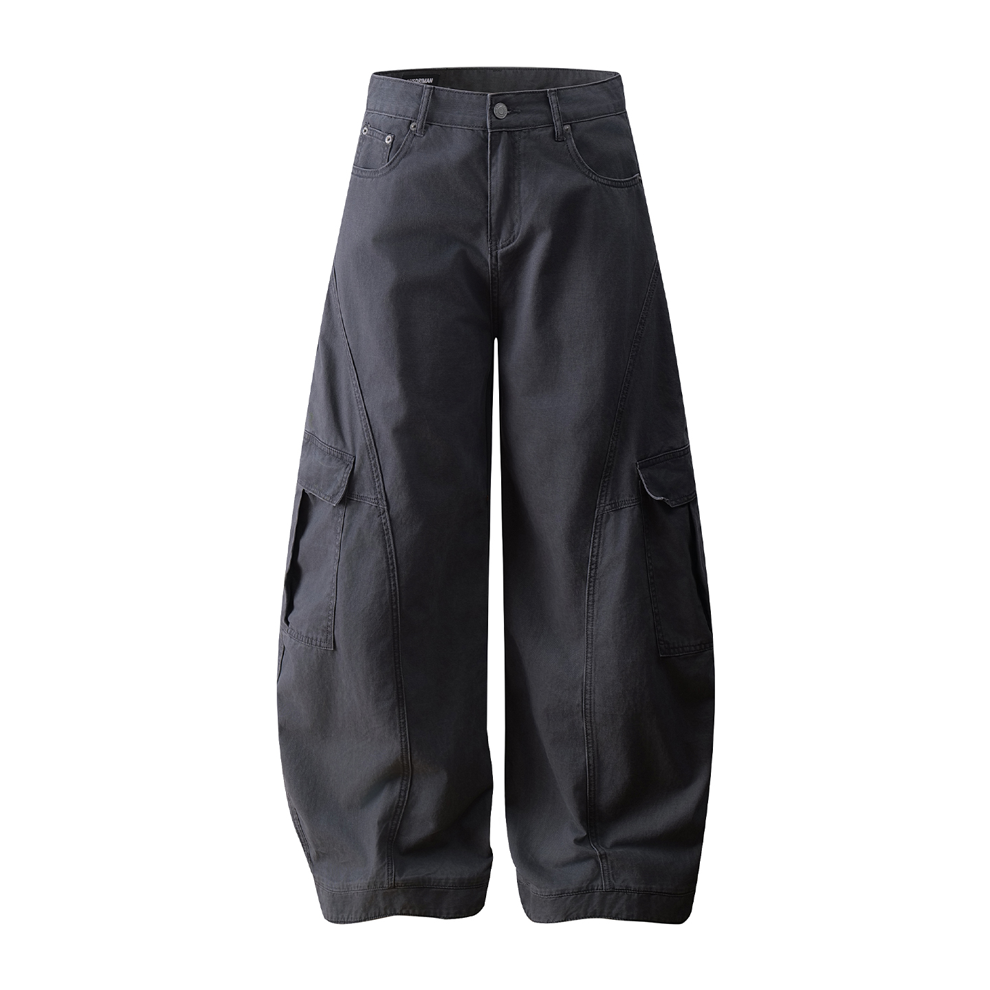Deconstructed Casual Pants with Big Pockets - Trendy American Workwear, Curved Knife Design, Stylish and Cool for Everyday Wear