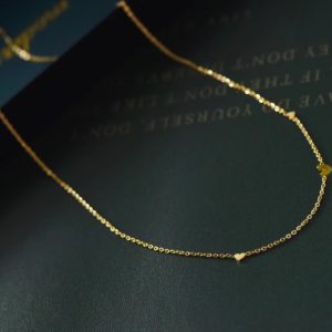 Delicate Heart Pure Silver Necklace for Women - Lightweight Luxury Collarbone Chain, Versatile Trendy Jewelry