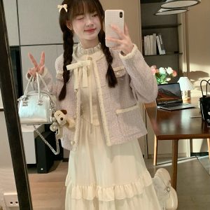 Delicate Spring Purple Korean Style Jacket - Chic Design, Slimming Fit, Elegant Women's Outerwear