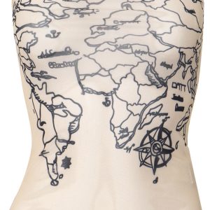 Desert Wasteland Skin Color Mesh Abstract Print Spicy Girl Camisole Women's Tank Top - Y2K Inspired Fashion