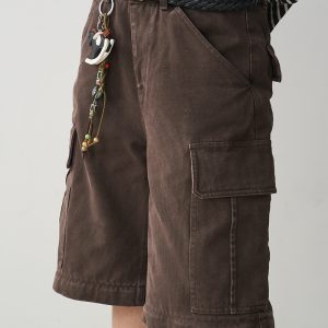 Detachable Two-Way Retro Heavy-Duty Straight-Leg Work Pants for Women - Loose Slim-Fit Casual Long Pants and Shorts