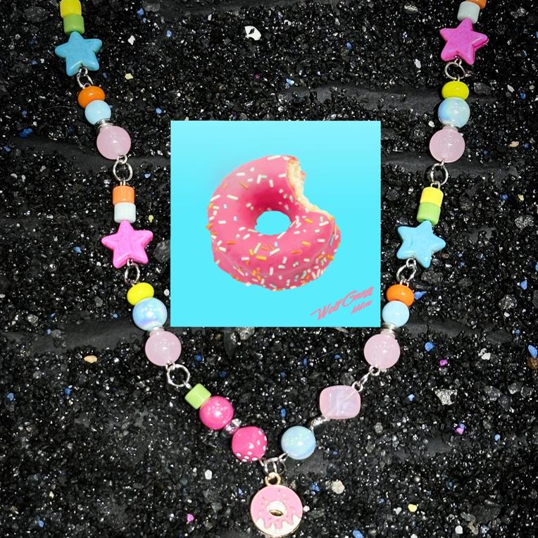 Donut Original Design Album Cover Necklace - Unique Gift, Retro Style, Music-Inspired Jewelry