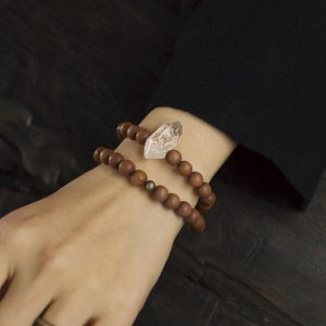 Double Circle Sandalwood Bracelet for Women & Men - Personalized Retro Trendy Fidget Jewelry