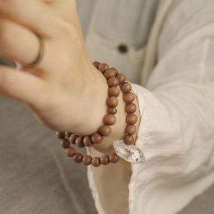 Double Circle Sandalwood Bracelet for Women & Men - Personalized Retro Trendy Fidget Jewelry