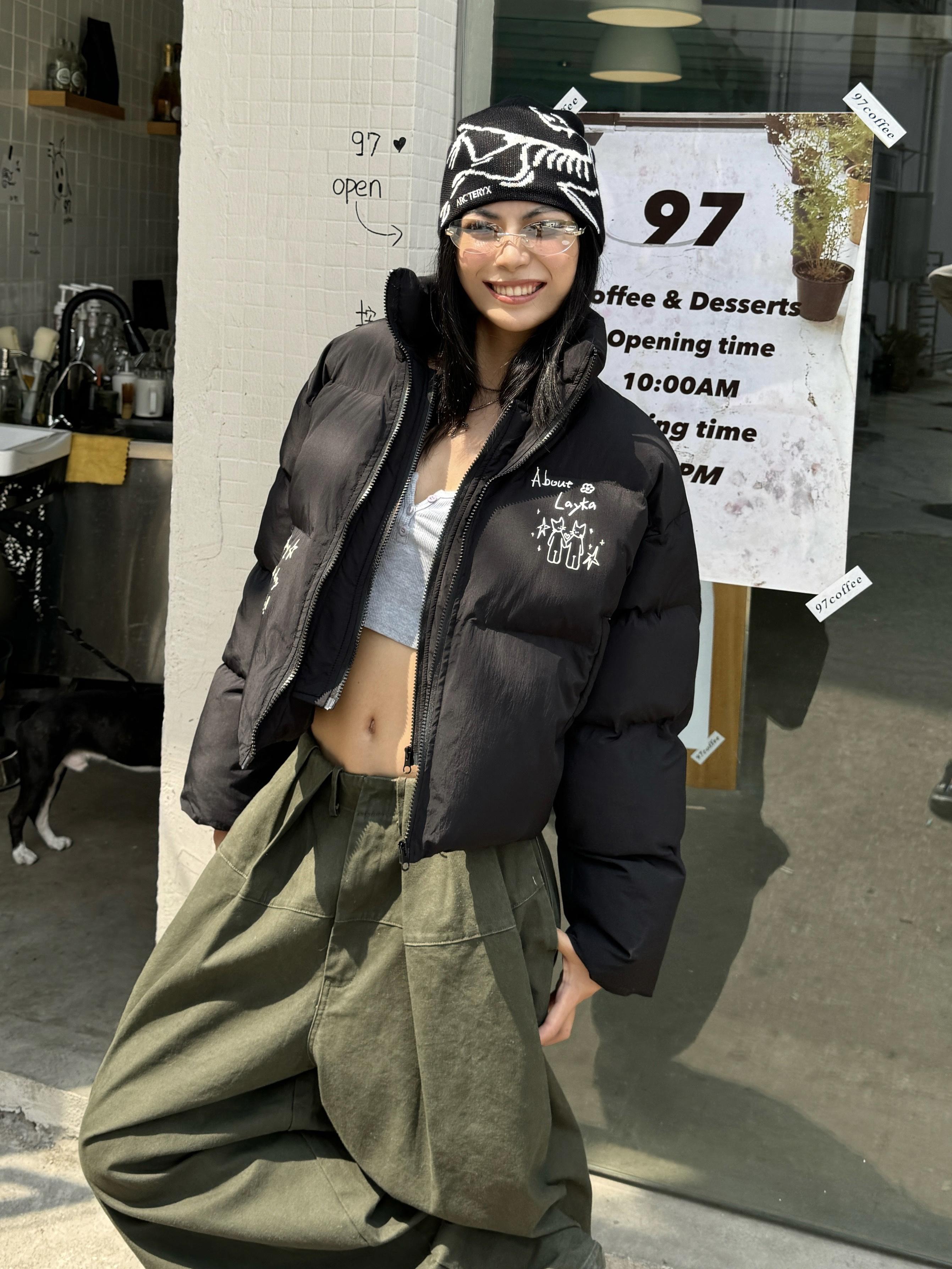 Double Zipper Short Cotton Jacket for Women - Spicy American-Style Warm Bread Coat with Niche Design