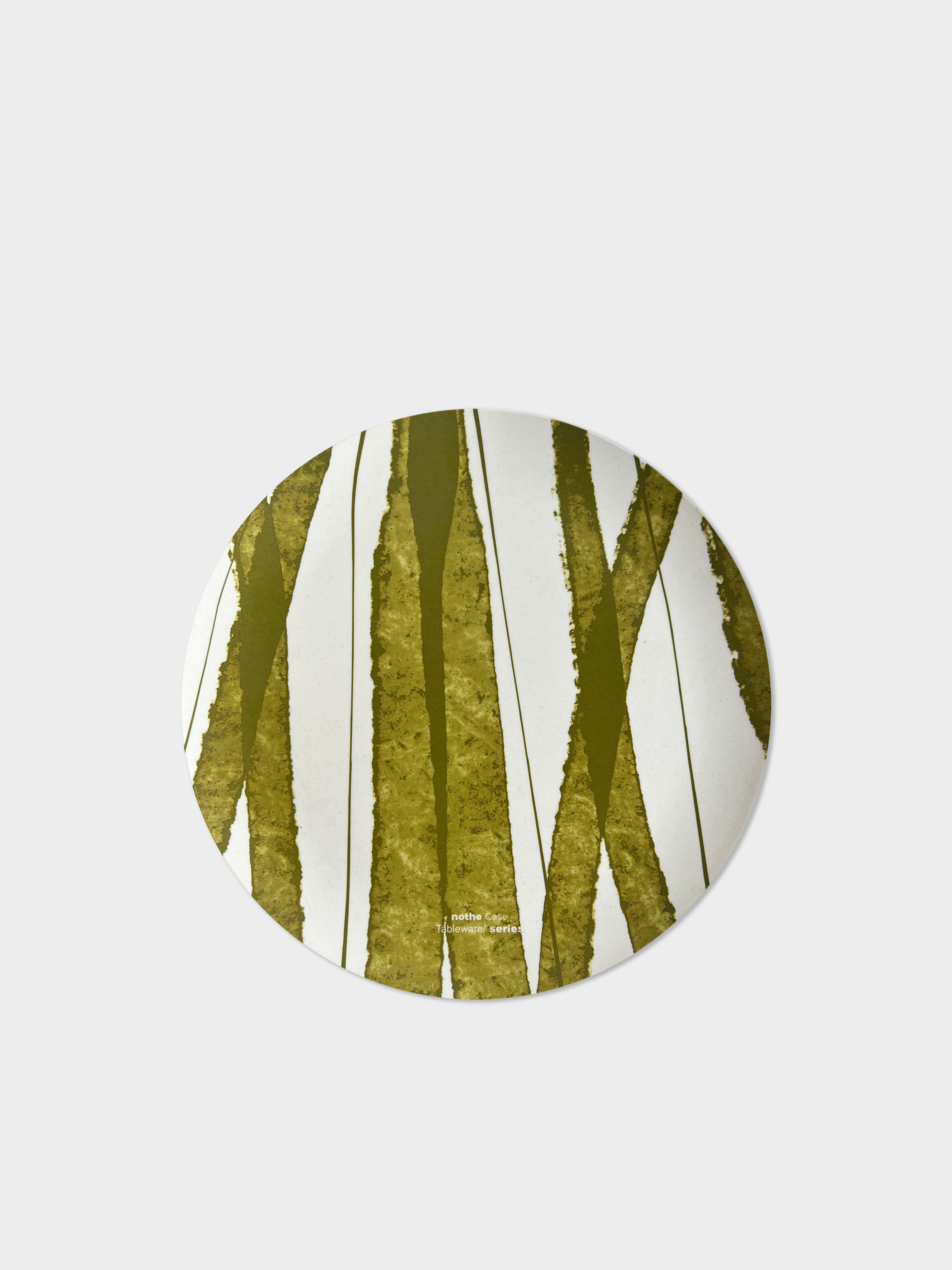 Eco-Friendly Bamboo Fiber Plate - "Fog Forest" Design, Durable Fruit Flat Plate, Unique Tableware for Modern Dining