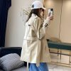 Elegant British Classic Mid-Length Trench Coat for Women - Double-Breasted, Lapel, Shoulder Epaulet, Waist Belt, Autumn Style