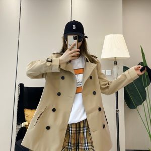 Elegant British Classic Mid-Length Trench Coat for Women - Double-Breasted, Lapel, Shoulder Epaulet, Waist Belt, Autumn Style