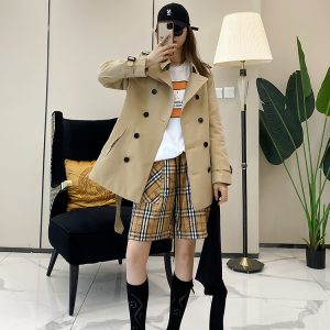 Elegant British Classic Mid-Length Trench Coat for Women - Double-Breasted, Lapel, Shoulder Epaulet, Waist Belt, Autumn Style
