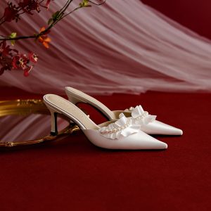 Elegant French-Style Open-Toe Half-Mule High-Heeled Shoes for Women - 2025 New Model, Chic Celebrity Footwear