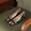 Elegant High-End Qipao Shoes with Thick Heels for Wedding Banquets - Comfortable Fit for Wide Feet, Perfect for Traditional Outfits