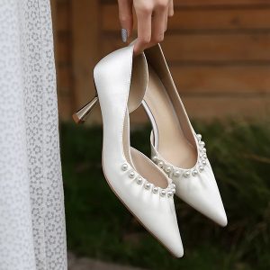 Elegant High Heel Wedding Shoes for Brides & Bridesmaids, Comfortable Design for Main Dress, 2025 Style, Daily Wear