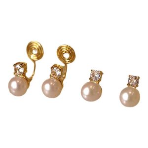 Elegant Pearl Earrings for Women - High-End Light Luxury Design, Chic Lady Style Accessories for Special Occasions