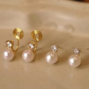 Elegant Pearl Earrings for Women - High-End Light Luxury Design, Chic Lady Style Accessories for Special Occasions
