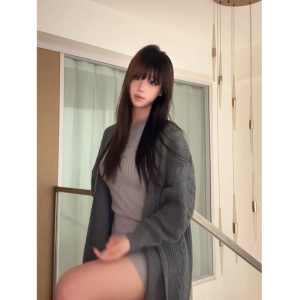 Elegant Sexy Bodycon Cheongsam Dress with Button Detail - National Style Knitted Hot Girl Short Skirt