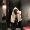 Elegant Street Black Motorcycle PU Leather Wide-Leg Pants for Women - Casual Loose Fit for Spring & Winter Fashion