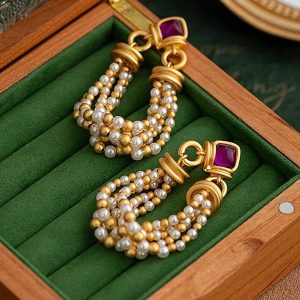 Elegant Tassel Pearl Earrings for Women - High-End Niche Design Jewelry, Chic Ear Accessories for Special Occasions