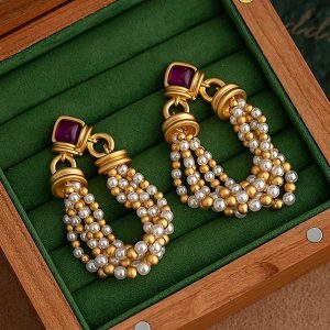 Elegant Tassel Pearl Earrings for Women - High-End Niche Design Jewelry, Chic Ear Accessories for Special Occasions