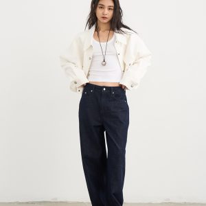 Elegant White Heavy Cotton-Linen Short Jacket for Women - 2025 New Casual Korean Style Versatile Top