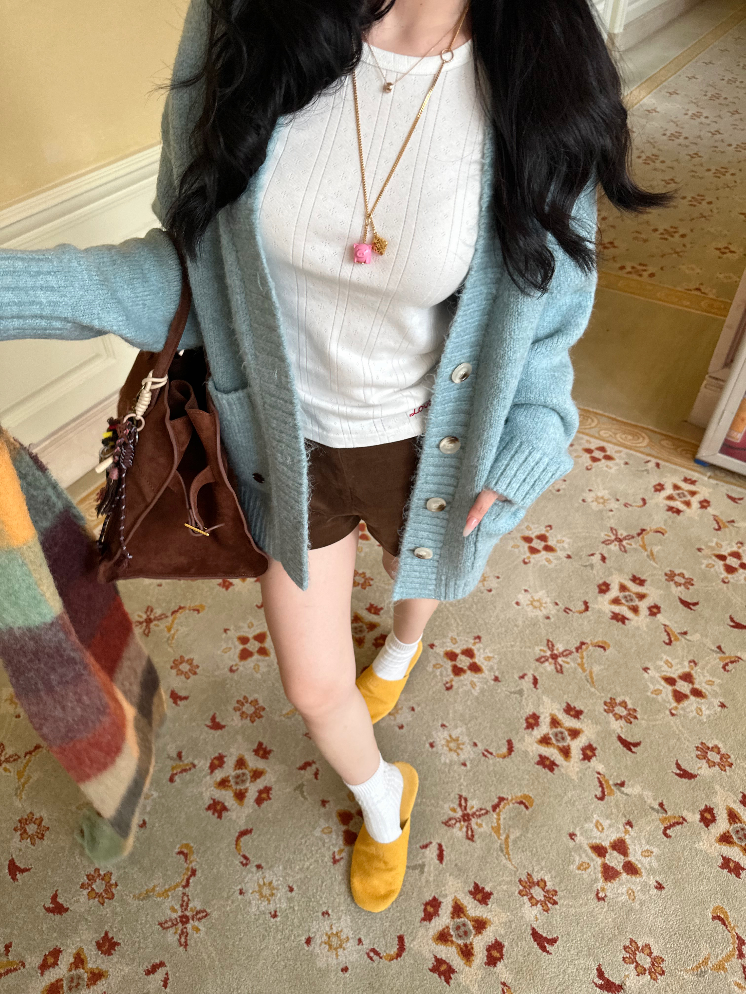 Embroidered Baby Shirt | Two-Color Jacquard Loose Fit | Layered Style for Trendy Looks