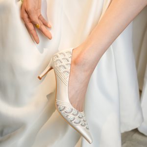 Embroidered High Heels for Weddings & Everyday Wear - Exquisite Dual-Use Bridal Shoes with High-End Comfort