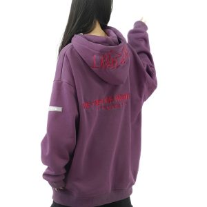 Embroidered Letter Heavy Spring Hoodie - Loose Fit Versatile Sweatshirt for Women - High Street Fashion Trend