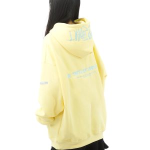 Embroidered Letter Heavy Spring Hoodie - Loose Fit Versatile Sweatshirt for Women - High Street Fashion Trend