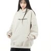 Embroidered Letter Heavy Spring Hoodie - Loose Fit Versatile Sweatshirt for Women - High Street Fashion Trend