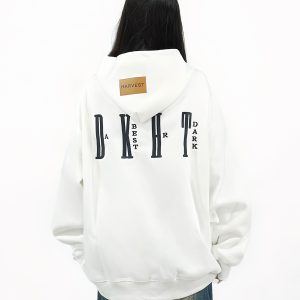 Embroidered Letter Hoodie for Men & Women, Loose Fit Heavyweight Sweatshirt, Trendy American & Chinese Style, Versatile Autumn Fashion