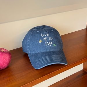 Embroidered Love of Life Baseball Cap - Versatile Soft Duckbill Hat for Small Faces - Casual Fashion Accessory