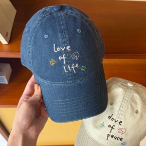 Embroidered Love of Life Baseball Cap - Versatile Soft Duckbill Hat for Small Faces - Casual Fashion Accessory