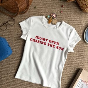 Energy Slogan T-Shirt with Flocking Print - Good Vibes Graphic Tee for Positive Energy, Trendy Streetwear Style