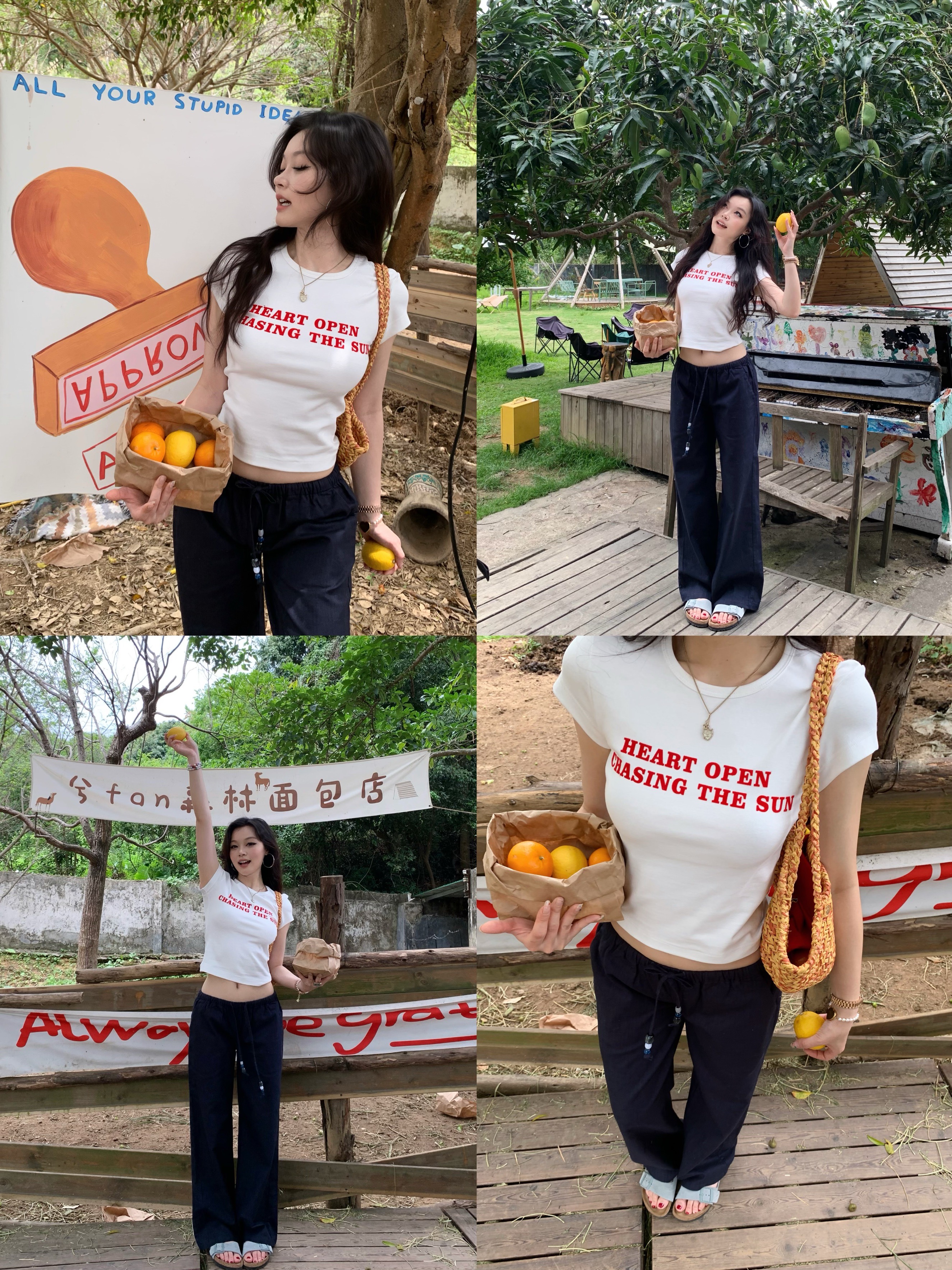 Energy Slogan T-Shirt with Flocking Print - Good Vibes Graphic Tee for Positive Energy, Trendy Streetwear Style