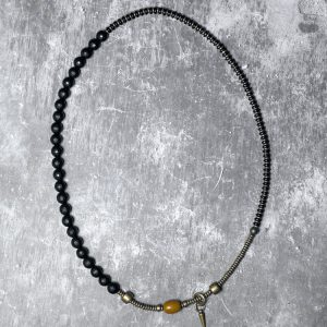 Ethnic Style Matte Black Agate Bracelet for Women - Multi-Layer Beaded Jewelry, Boho Chic Accessory