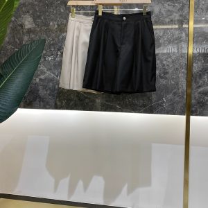 European Style Women's Summer Solid Color Pleated Wide Leg Five-Point Shorts - Versatile Slim Fit for Effortless Chic