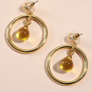 Exaggerated Drop Earrings for Women, Diamond-Studded Circular Design, Korean Style, Versatile High-End Elegant Accessories