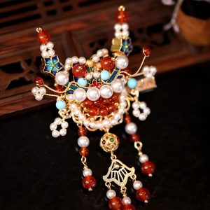 Exquisite Dragon Year Hairpin for Girls, National Style Side Clip, Ancient Chinese Hanfu Accessories, Traditional Hair Ornaments
