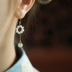 Exquisite Long Tassel Freshwater Pearl Earrings in Pure Silver - High-End Ancient Style Jewelry for Women
